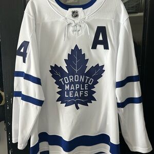 Toronto Maple Leafs White and Blue Hockey Jersey